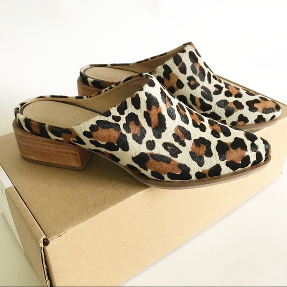 ABLE Local + Global Miriam Leopard Mules Shoes NEW 6 - Picture 6 of 9